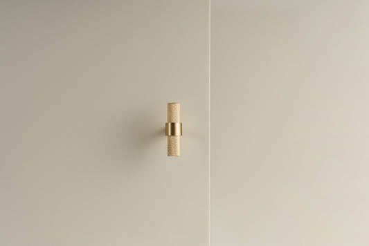 Knurled  Solid Brass T-Bar Pull | Brass