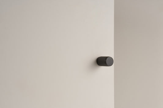 Knurled Solid Brass Knob | Black