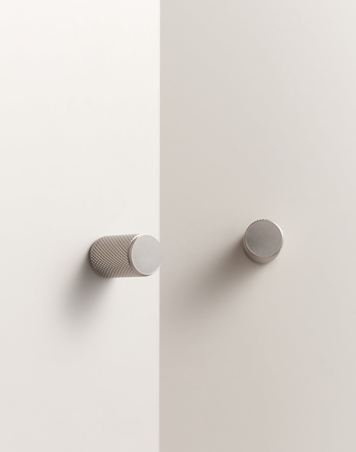 Knurled Solid Brass Knob | Chrome