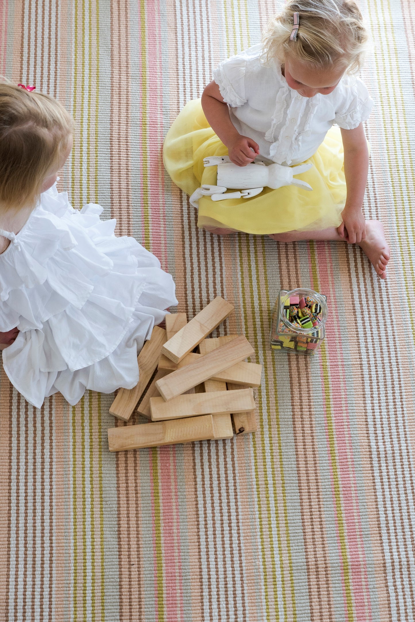 Lollipop Ticking Stripe Cotton Rug | various sizes