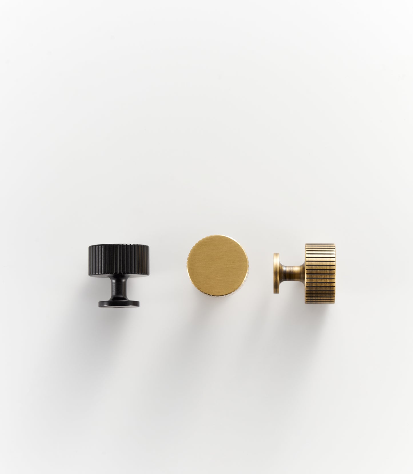 Linear Solid Brass Knob | Black