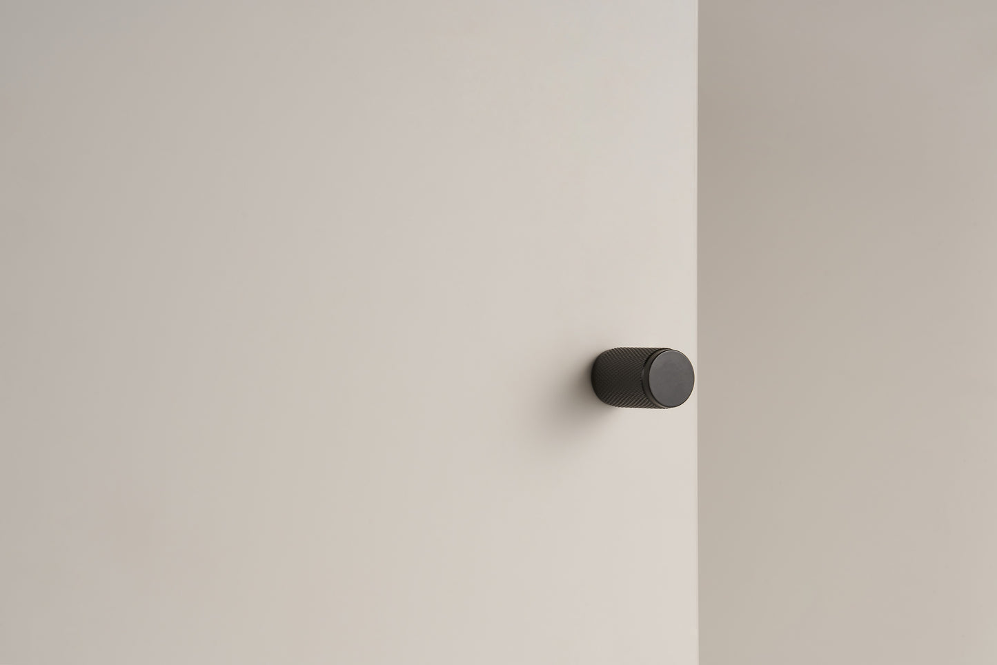 Knurled Solid Brass Knob | Black