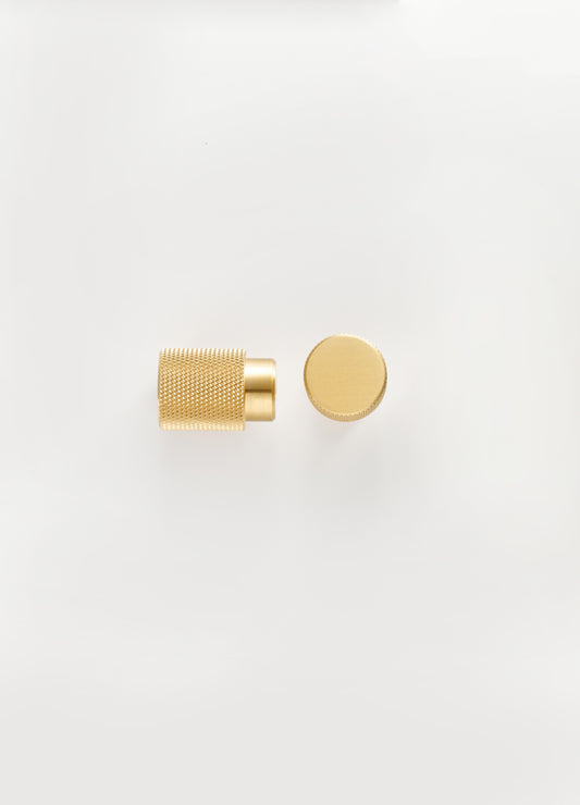 Knurled Solid Brass Knob | Brass