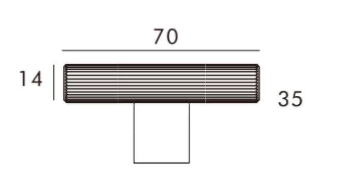 Linear  Solid Brass T-Bar Pull | Bronze