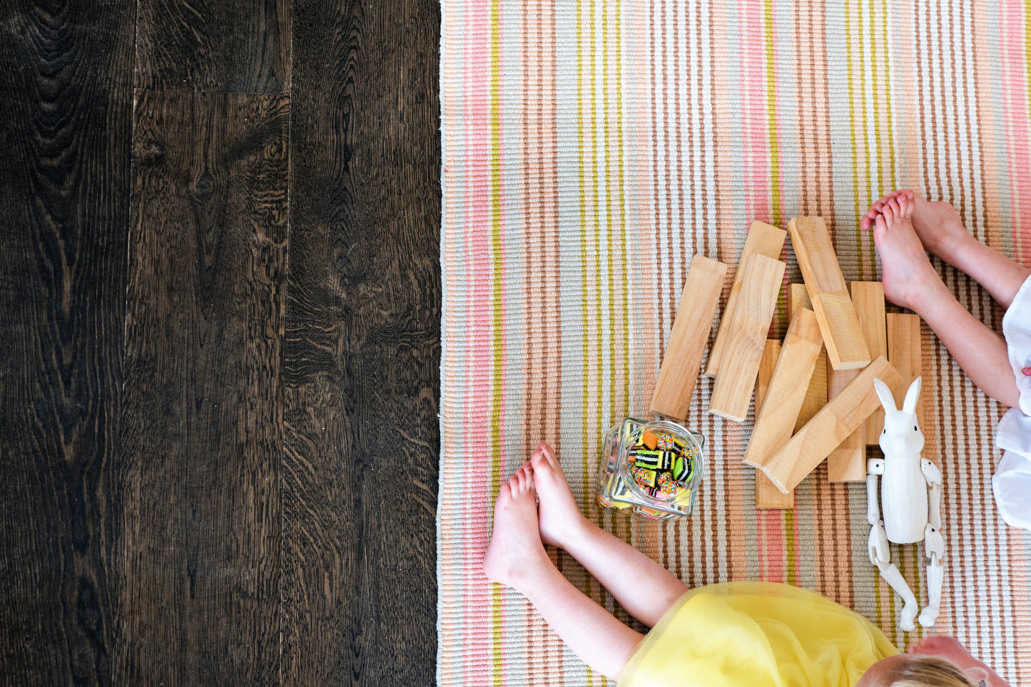 Lollipop Ticking Stripe Cotton Rug | various sizes