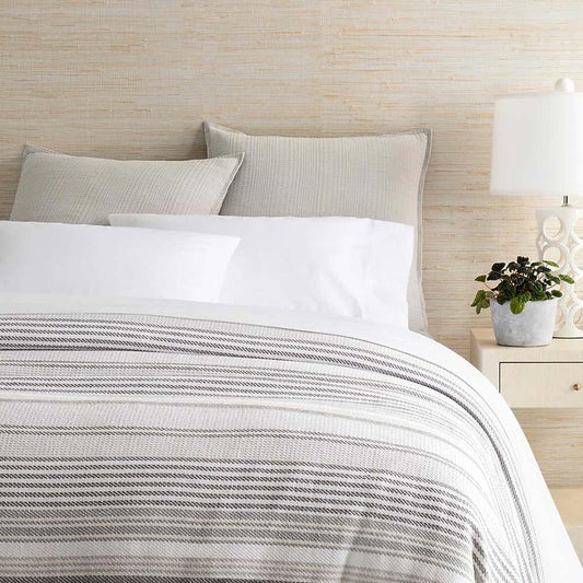 Gradation Ticking Cotton Throw